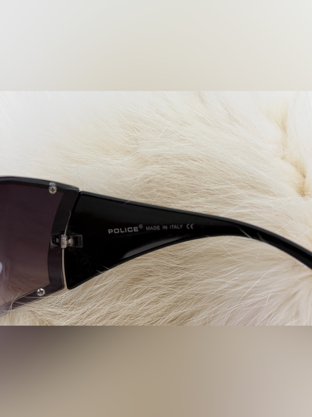 POLICE MADE IN ITALY TZ8711 Y2K Shield Grey Gradient Sunglasses WORN ONCE EUC - Picture 9 of 13